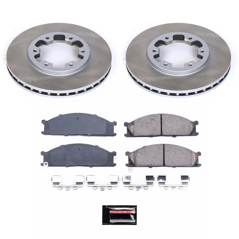 PowerStop — Semi-Coated Rotor and Low-Dust Ceramic Brake Pad Kit