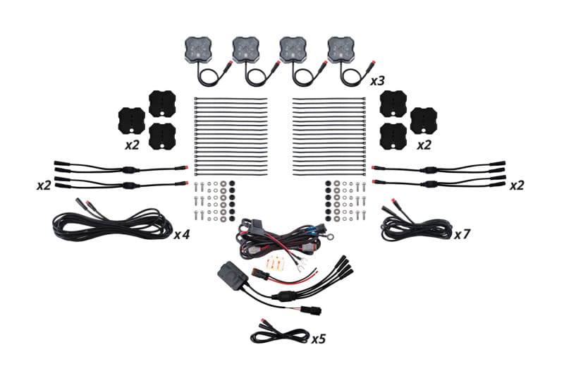 Diode Dynamics — Diode Dynamics RGBW Rock Light Installer Magnet Mount Kit w/Controller (12-pack)