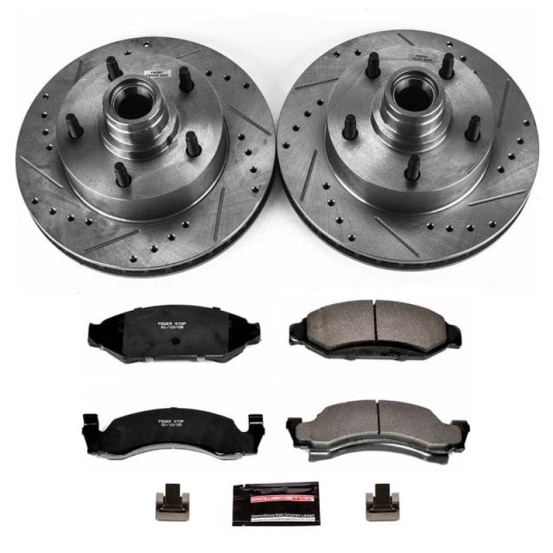 PowerStop — Z23 Daily Driver Carbon-Fiber Ceramic Brake Pad and Drilled & Slotted Rotor Kit