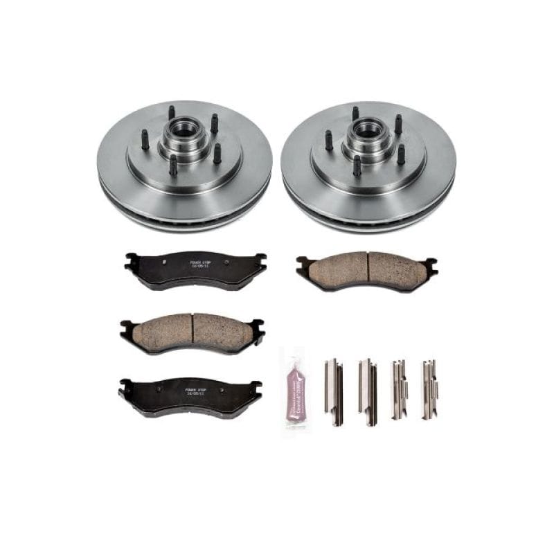 PowerStop — OE Stock Replacement Low-Dust Ceramic Brake Pad and Rotor Kit