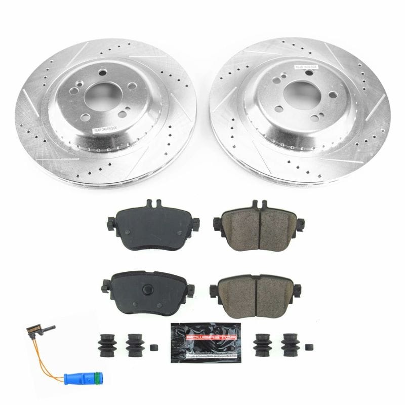 PowerStop — Z23 Daily Driver Carbon-Fiber Ceramic Brake Pad and Drilled & Slotted Rotor Kit