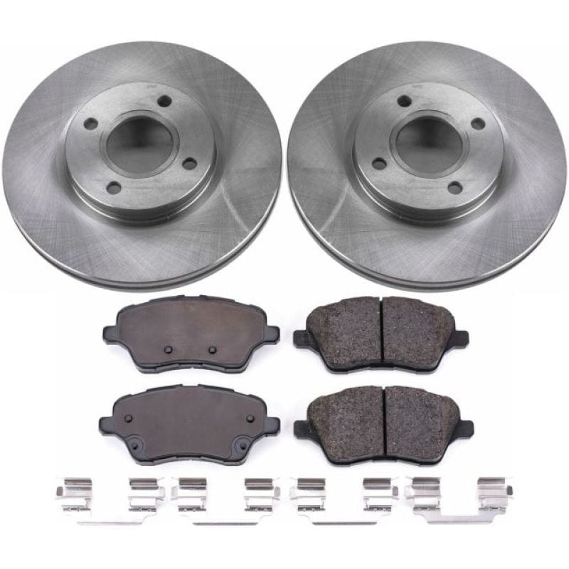 PowerStop — OE Stock Replacement Low-Dust Ceramic Brake Pad and Rotor Kit