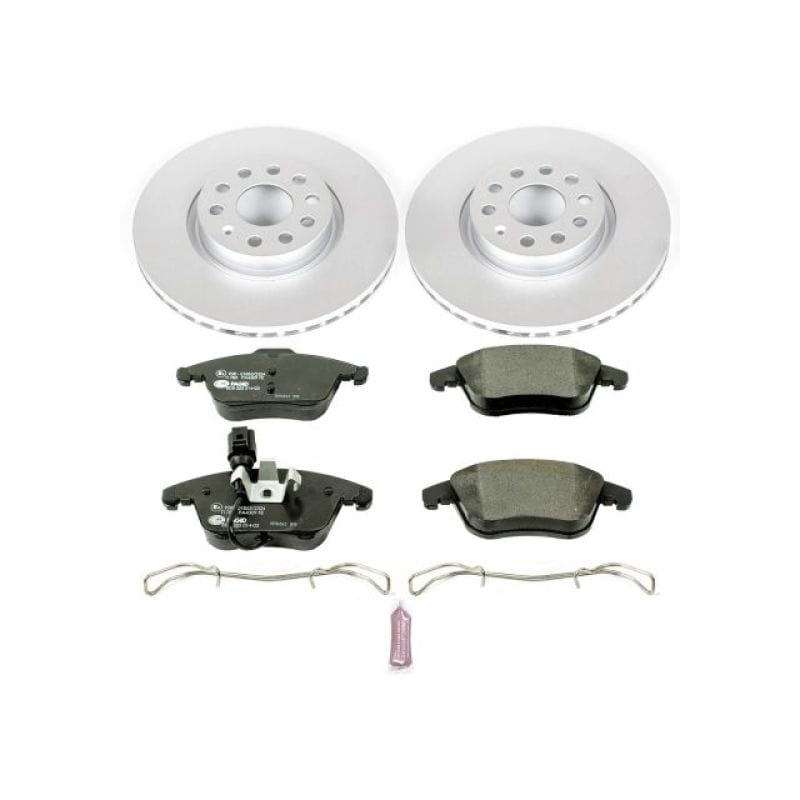 PowerStop — Genuine Geomet Coated Rotors, ECE-R90 Brake Pads + Hardware Kit