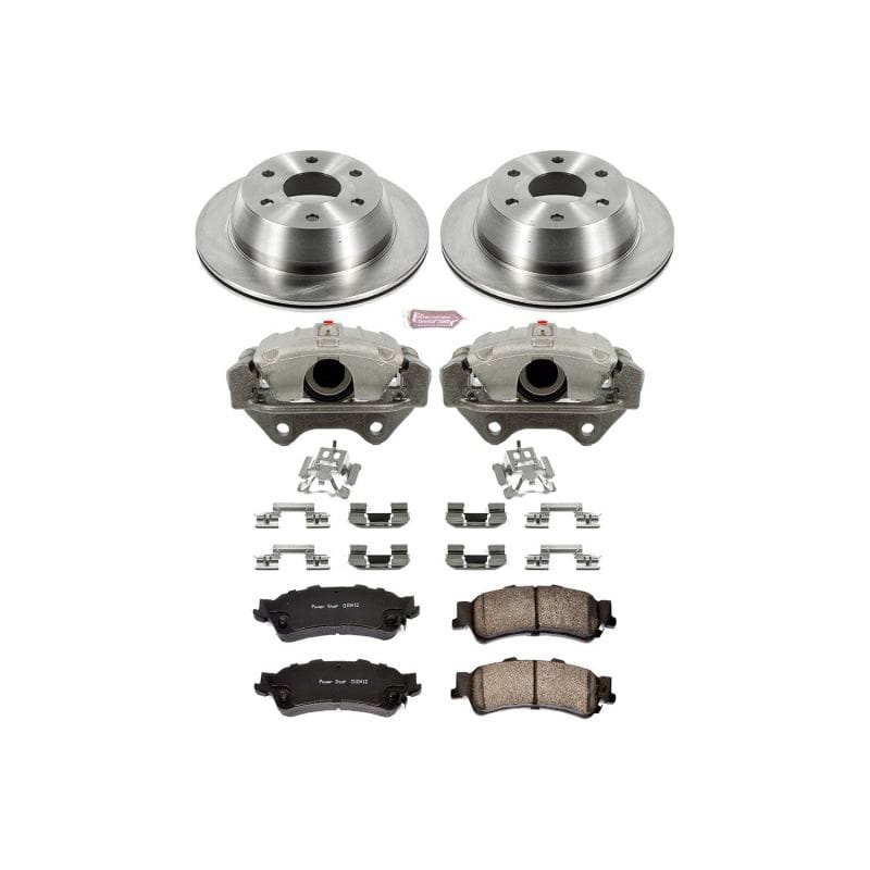 PowerStop — OE Stock Replacement Low-Dust Ceramic Brake Pad, Rotor and Caliper Kit