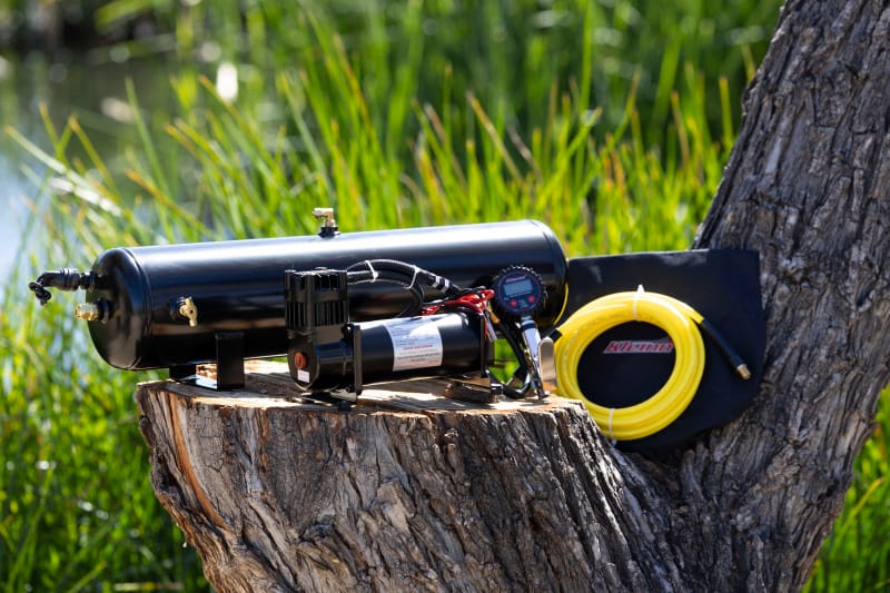 Kleinn Air Horns — Air System w/ 150 PSI Waterproof, 100% Duty Cycle Air Comp and 3 gal Air Tank