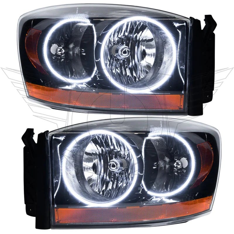 ORACLE Lighting — 2006 Dodge Ram Pre-Assembled LED Halo Headlights - (Black Housing)