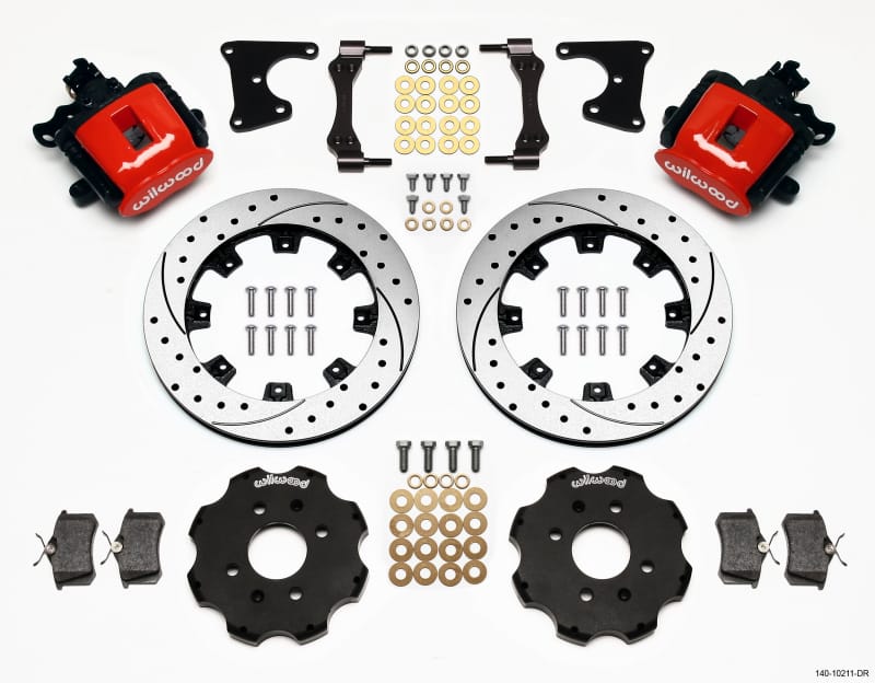 Wilwood — KIT,REAR,CPB,CIVIC,DRUM,2.71 HUB OFFSET 12.19 ROTOR,DRILLED,RED