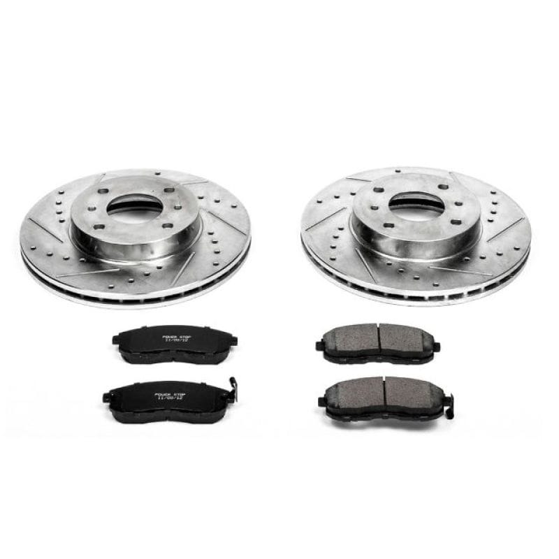 PowerStop — Z23 Daily Driver Carbon-Fiber Ceramic Brake Pad and Drilled & Slotted Rotor Kit