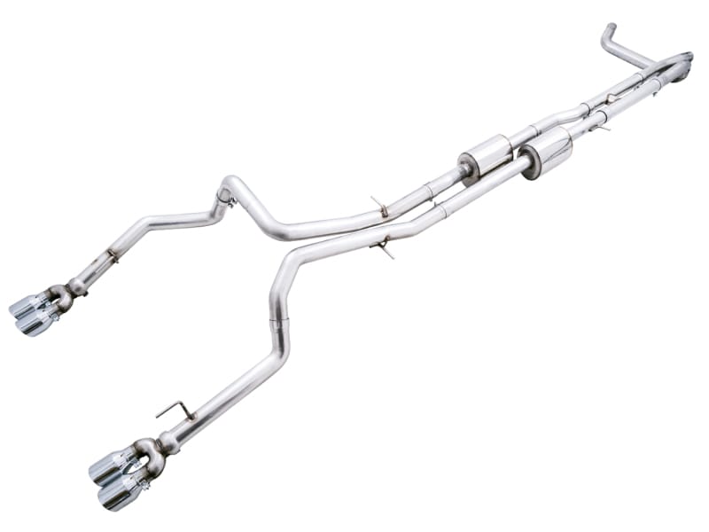 AWE Tuning — AWE 0FG Split Rear for 4th Gen Silverado/Sierra 1500 6.2L (w/ bumper cutouts)