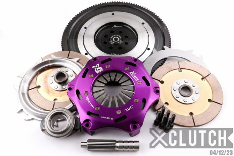 XCLUTCH — Clutch Kit Inc Chromoly Flywheel; 7  1/4" Twin Solid Ceramic Clutch Discs