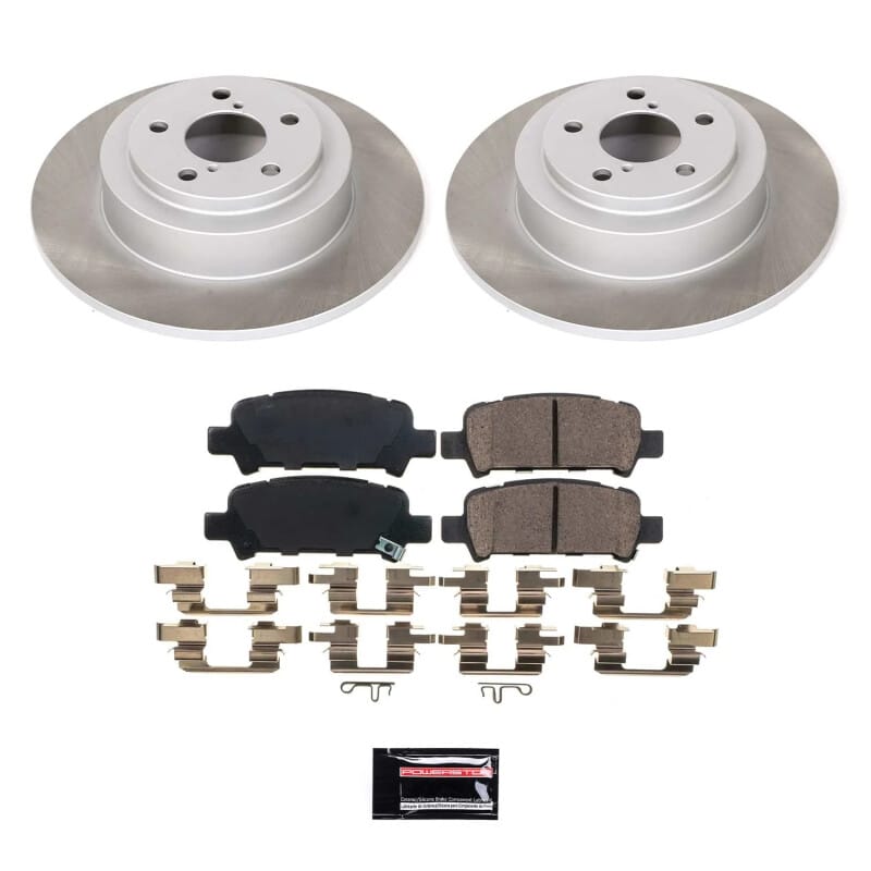 PowerStop — Semi-Coated Rotor and Low-Dust Ceramic Brake Pad Kit