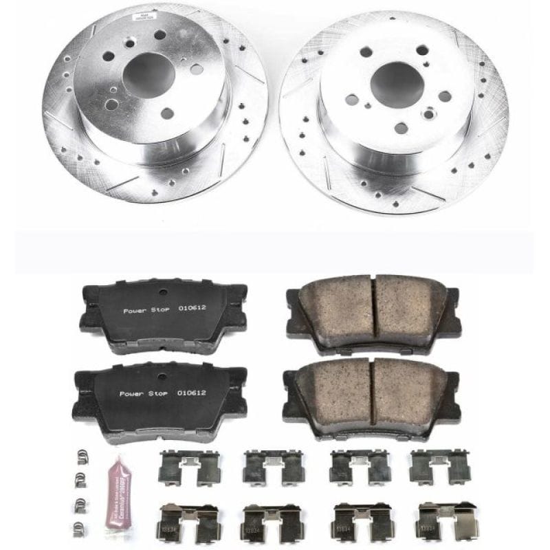 PowerStop — Z23 Daily Driver Carbon-Fiber Ceramic Brake Pad and Drilled & Slotted Rotor Kit
