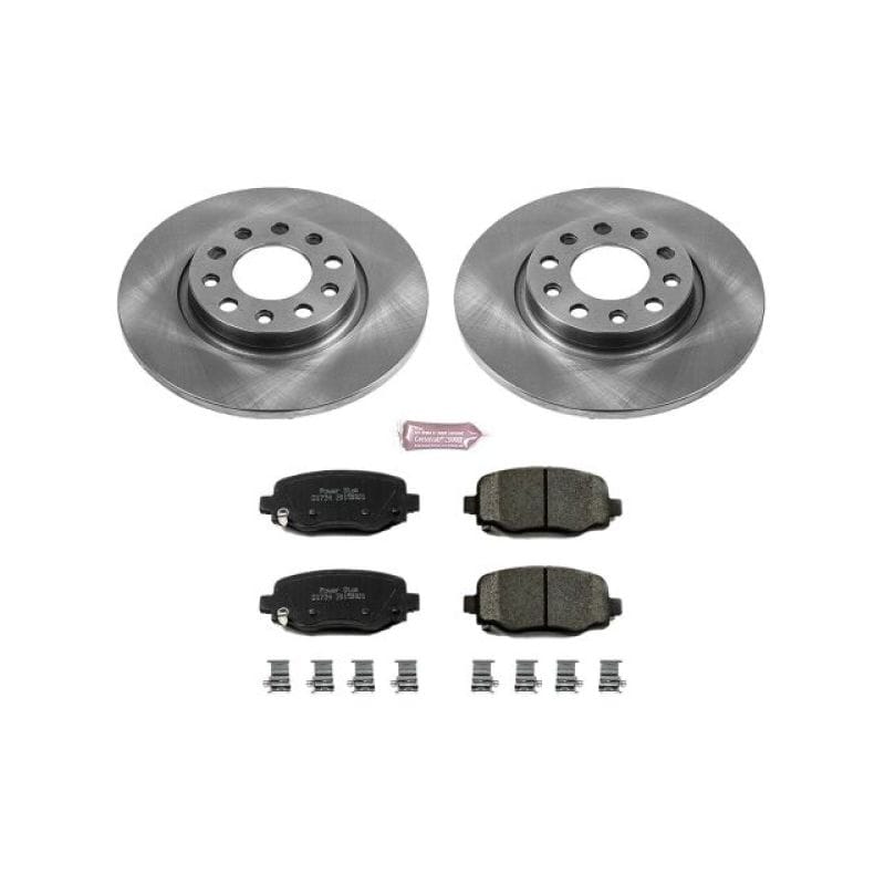 PowerStop — OE Stock Replacement Low-Dust Ceramic Brake Pad and Rotor Kit