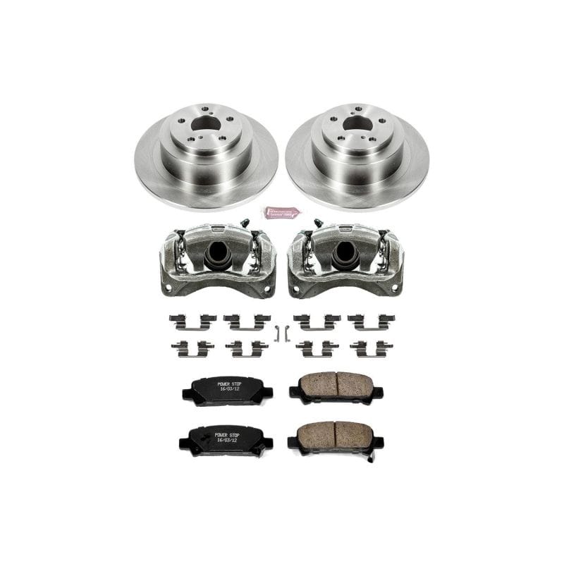 PowerStop — OE Stock Replacement Low-Dust Ceramic Brake Pad, Rotor and Caliper Kit
