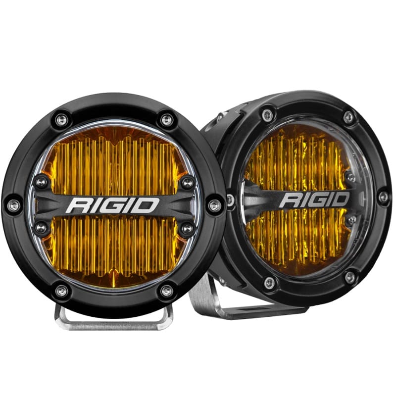 Rigid Industries — 360-SERIES 4 INCH LED SAE FOG BEAM YELLOW; PAIR
360-Series PRO SAE Fog Yellow Pair