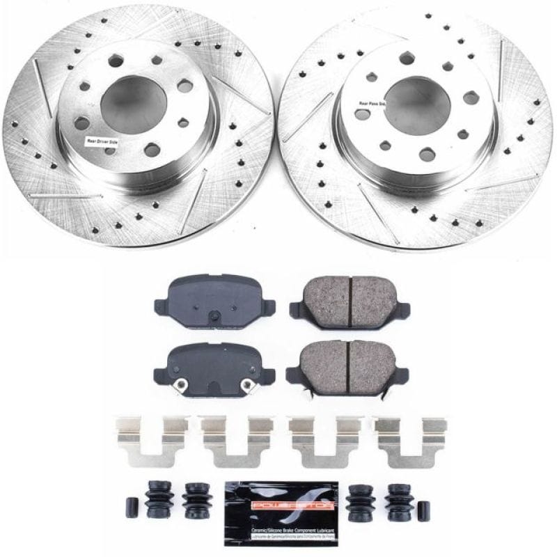 PowerStop — Z23 Daily Driver Carbon-Fiber Ceramic Brake Pad and Drilled & Slotted Rotor Kit