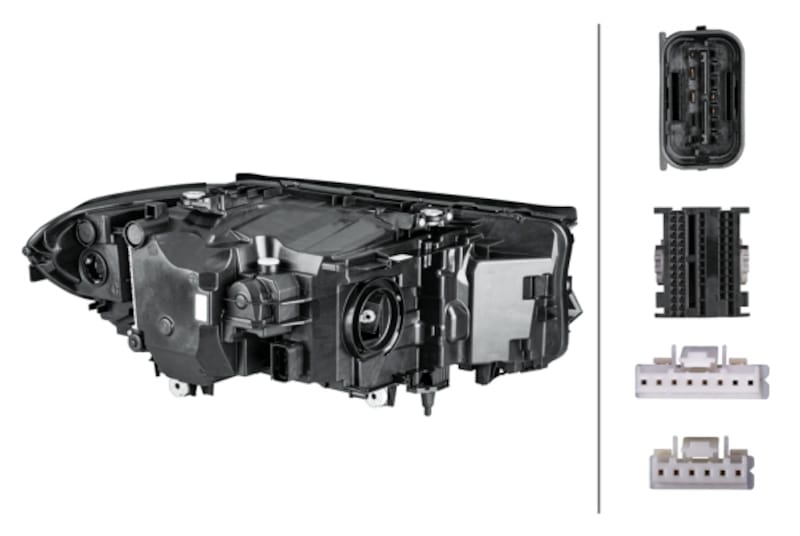 Hella — HEADLAMP US A/F T BL PO KU LH MD12   1EX
HELLA Headlight Assembly 354836151
