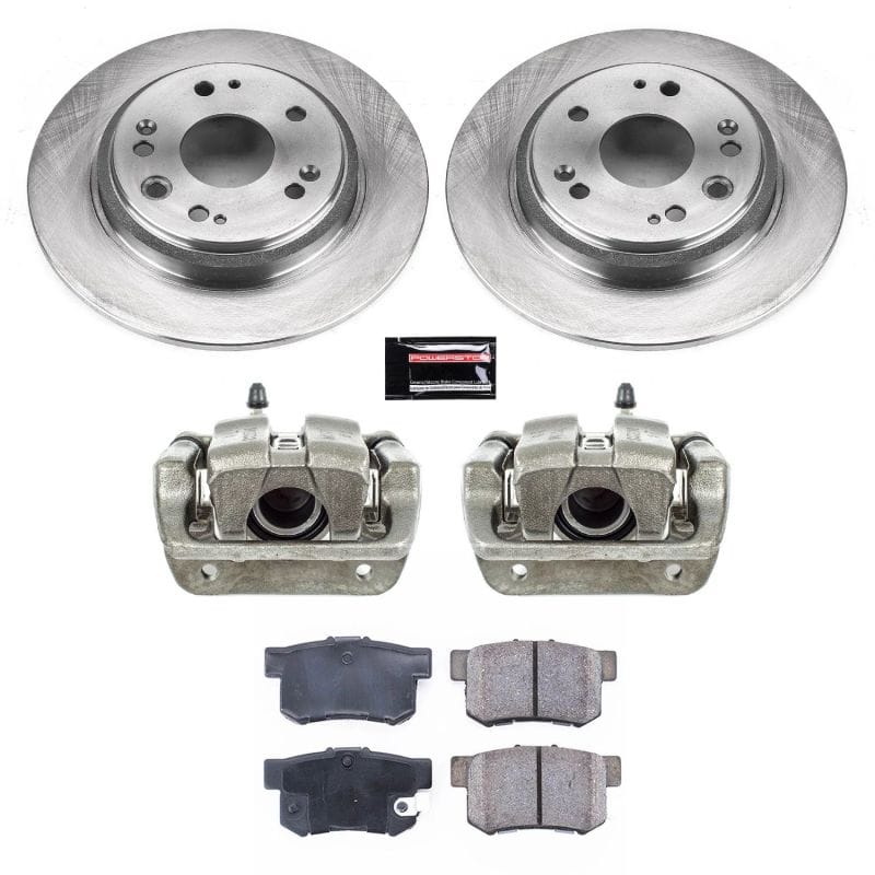 PowerStop — OE Stock Replacement Low-Dust Ceramic Brake Pad, Rotor and Caliper Kit