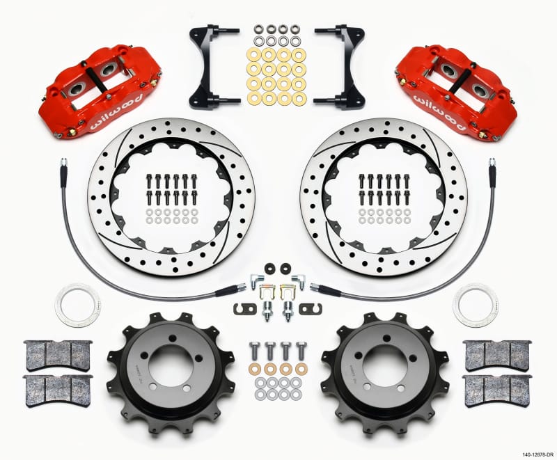Wilwood — KIT,REAR,SUBARU WRX 99-05/ IMPREZA 99-07 FNSL4R,12.88x.81,REAR MT,DRL,RED,W/LINE