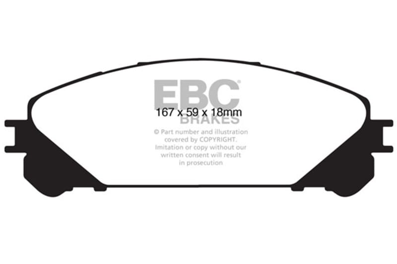 EBC — EBC 15+ Lexus NX200t 2.0 Turbo Redstuff Front Brake Pads
Disc Brake Pad