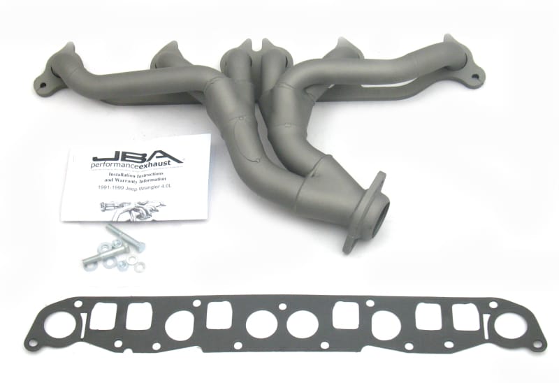 JBA — JBA 91-99 Jeep 4.0L 1-1/2in Primary Ti Ctd Cat4Ward Header
Exhaust Header
