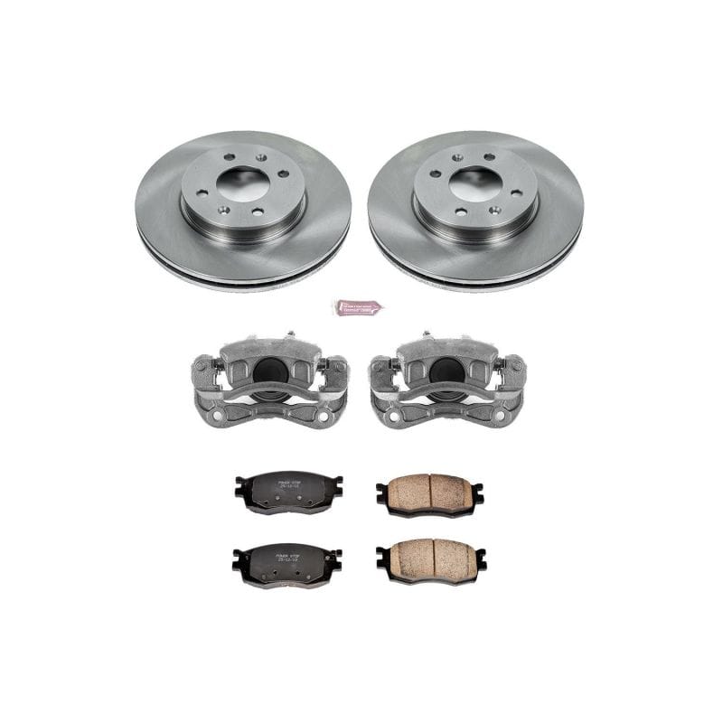 PowerStop — OE Stock Replacement Low-Dust Ceramic Brake Pad, Rotor and Caliper Kit
