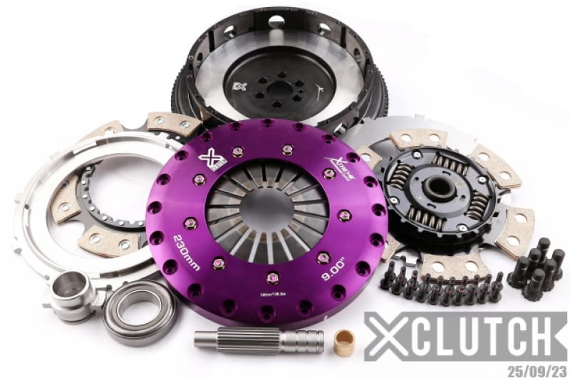XCLUTCH — Clutch Kit Inc Chromoly Flywheel; 9" Twin Sprung Ceramic Clutch Discs