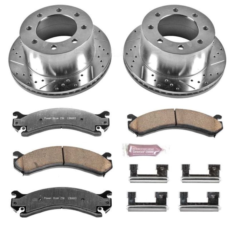 PowerStop — Z36 Truck and SUV Carbon-Fiber Ceramic Brake Pad and Drilled & Slotted Rotor Kit