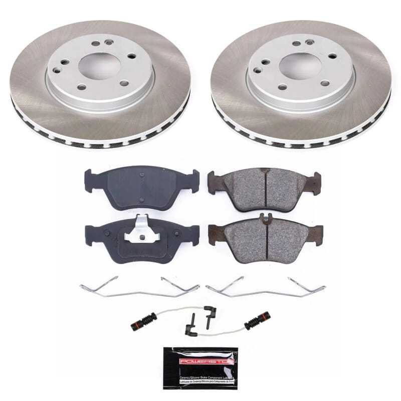 PowerStop — Semi-Coated Rotor and Low-Dust Ceramic Brake Pad Kit