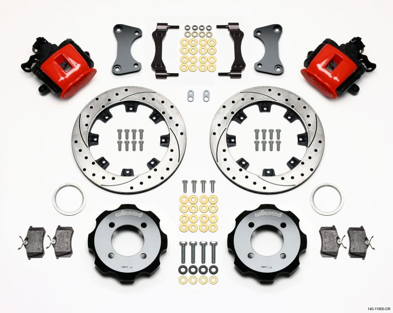 Wilwood — KIT,REAR,FORD FIESTA,2011-UP,11.75x.81 ROTOR,DRILLED,RED