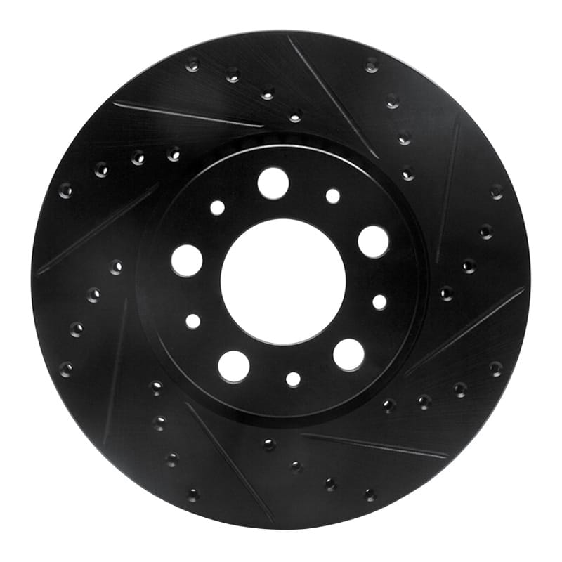 R1 Concepts — R1 Concepts Brake Rotor Drilled and Slotted Black