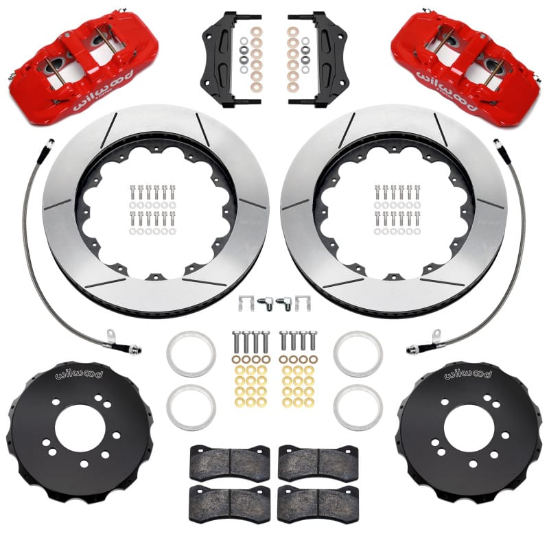 Wilwood — Wilwood 89-98 Nissan 240SX/89-94 Skyline/90-96 300ZX Aerolite 6R Front BBK w/ 14in SLT Rotors - Red