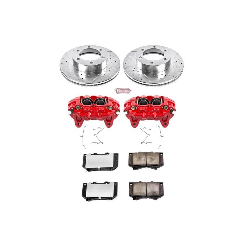 PowerStop — Z36 Truck and SUV Ceramic Brake Pad, Drilled & Slotted Rotor, and Caliper Kit