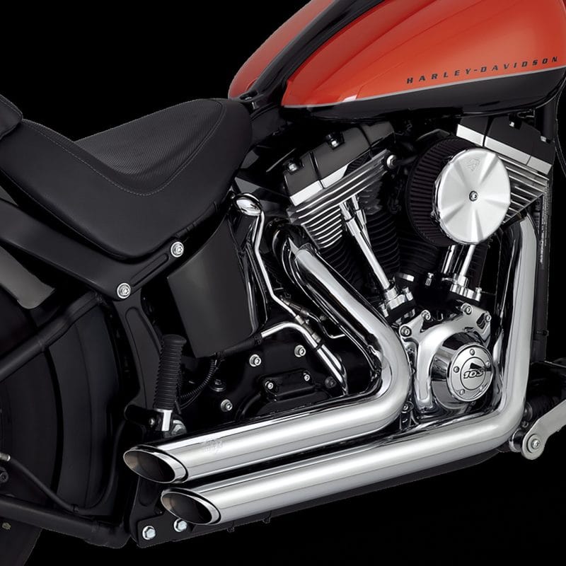 Vance and Hines — Vance & Hines 12-17 Harley-Davidson Softail Shortshots Staggered PCX Full System Exhaust