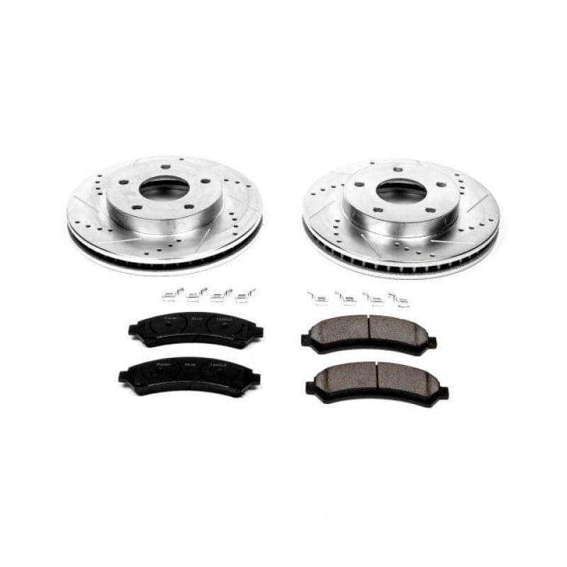 PowerStop — Z23 Daily Driver Carbon-Fiber Ceramic Brake Pad and Drilled & Slotted Rotor Kit