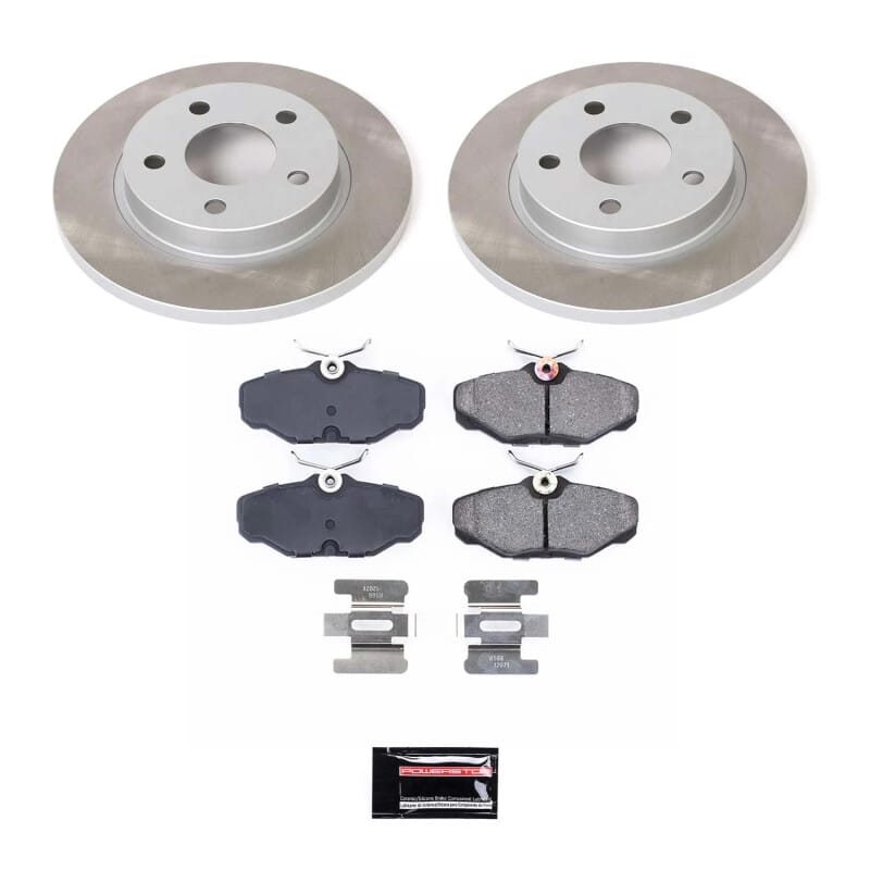 PowerStop — Semi-Coated Rotor and Low-Dust Ceramic Brake Pad Kit