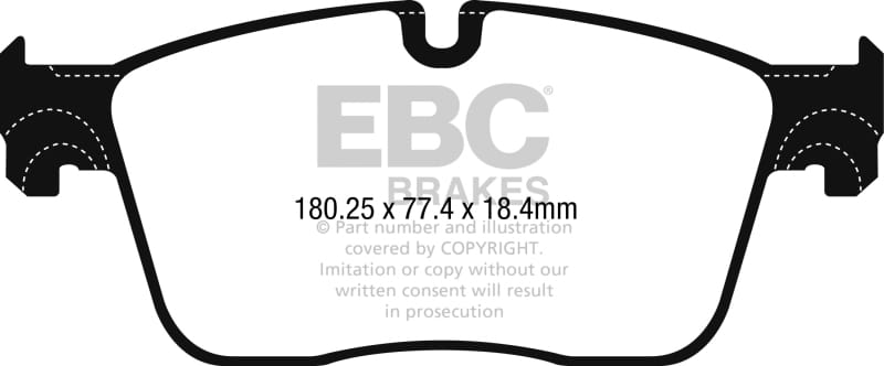 EBC — EBC 2020+ Jaguar I-Pace Electric Greenstuff Front Brake Pads
Disc Brake Pad