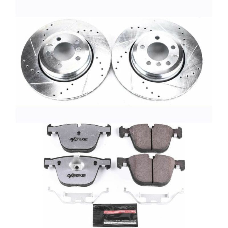 PowerStop — Z26 Street Performance Ceramic Brake Pad and Drilled & Slotted Rotor Kit