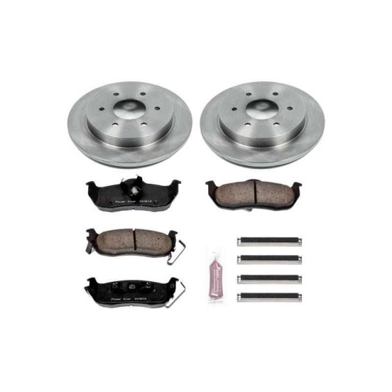 PowerStop — OE Stock Replacement Low-Dust Ceramic Brake Pad and Rotor Kit