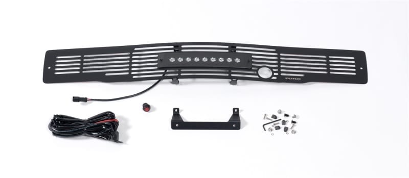 Putco — Putco 15-17 Ford F-150 Bumper Grille Insert- SS Blk Bar Design w/Heater Plug & 10in Luminix Lightbar
BmprValanceGrilleIns