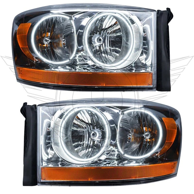 ORACLE Lighting — 2006 Dodge Ram Pre-Assembled LED Halo Headlights - (Chrome Housing)
