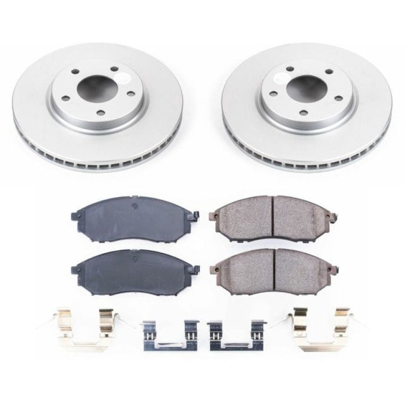 PowerStop — Genuine Geomet Coated Rotor and Low-Dust Ceramic Brake Pad Kit