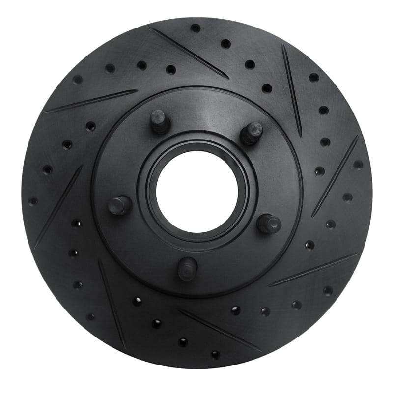R1 Concepts — R1 Concepts Brake Rotor Drilled and Slotted Black