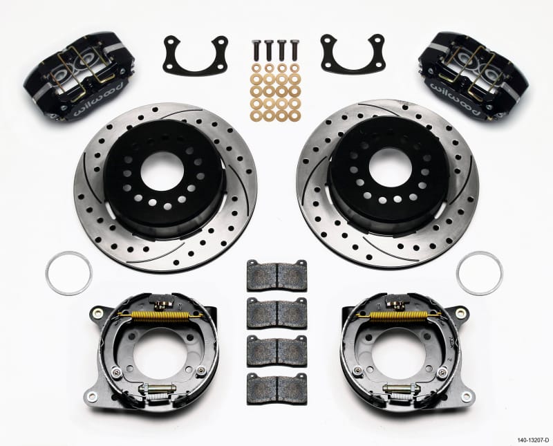 Wilwood — KIT,REAR,DISC/DRUM,DP-DB,BIG FORD NEW 2.50 OFF,1PC .81 ROTOR,DRILLED,BLACK