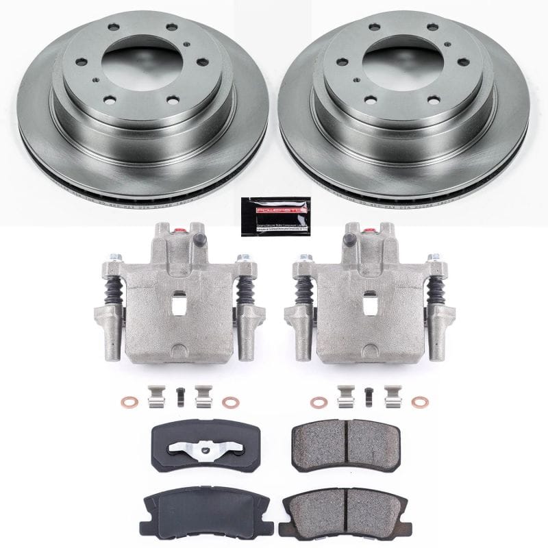 PowerStop — OE Stock Replacement Low-Dust Ceramic Brake Pad, Rotor and Caliper Kit