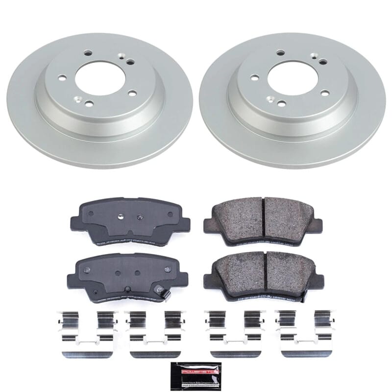 PowerStop — Genuine Geomet Coated Rotor and Low-Dust Ceramic Brake Pad Kit