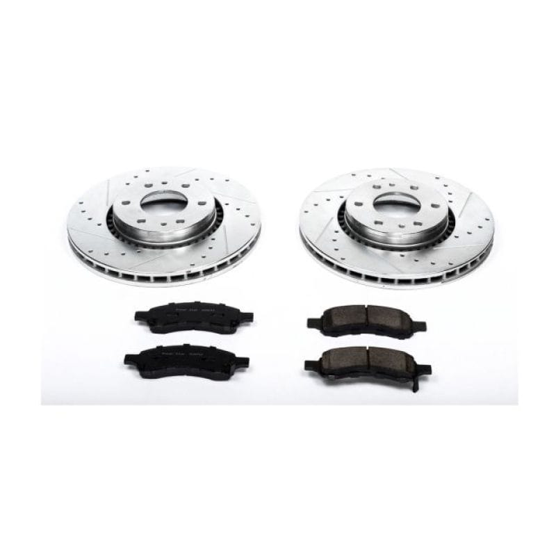 PowerStop — Z23 Daily Driver Carbon-Fiber Ceramic Brake Pad and Drilled & Slotted Rotor Kit