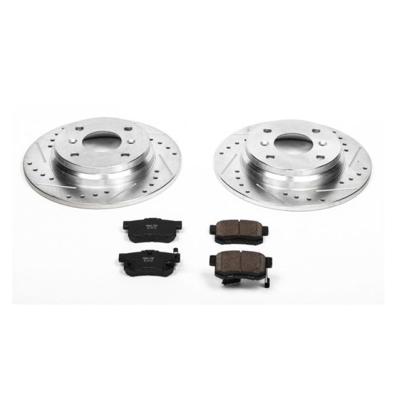 PowerStop — Z23 Daily Driver Carbon-Fiber Ceramic Brake Pad and Drilled & Slotted Rotor Kit