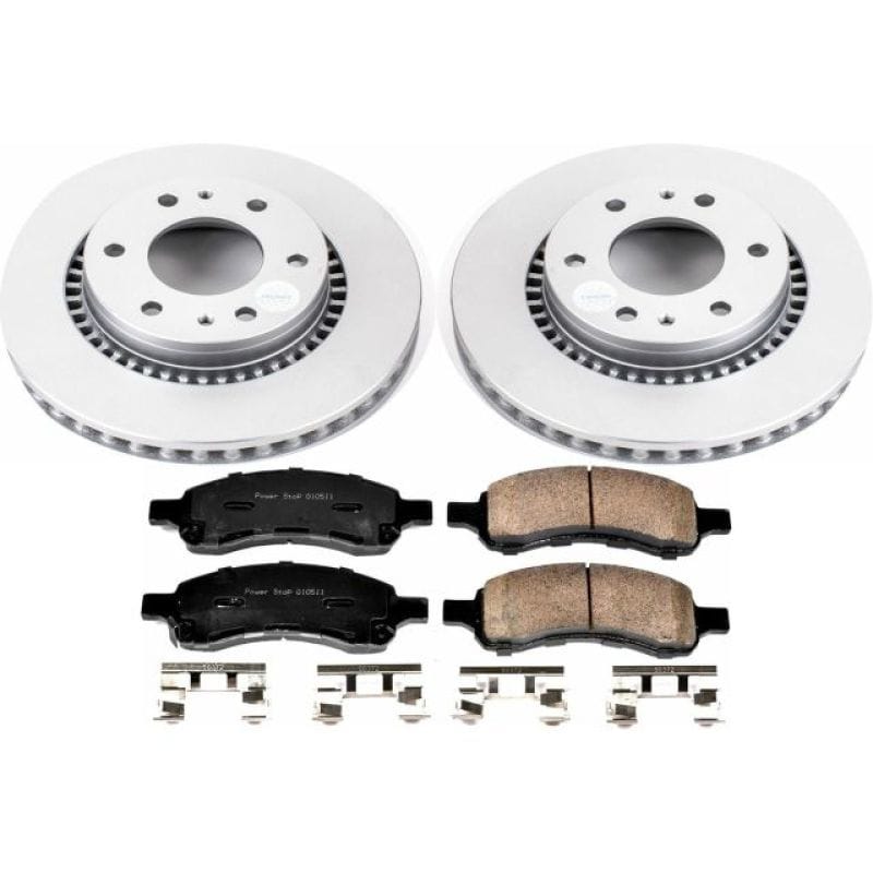 PowerStop — Genuine Geomet Coated Rotor and Low-Dust Ceramic Brake Pad Kit