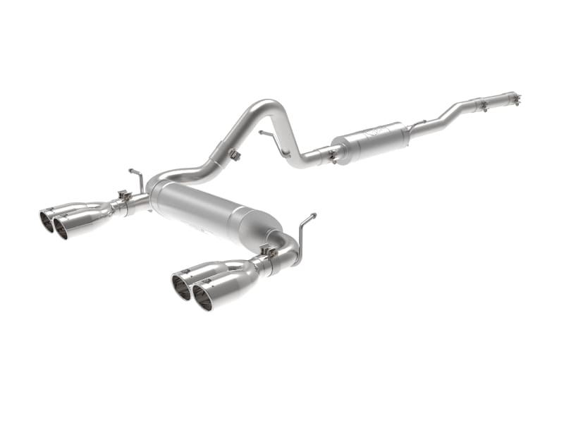 aFe — Vulcan Series 2-1/2 IN 304 Stainless Steel Cat-Back Exhaust System Polished